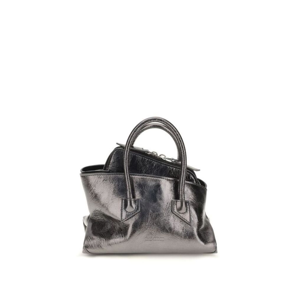 The Attico Gray Calf Leather Bos Taurus Women's Handbag